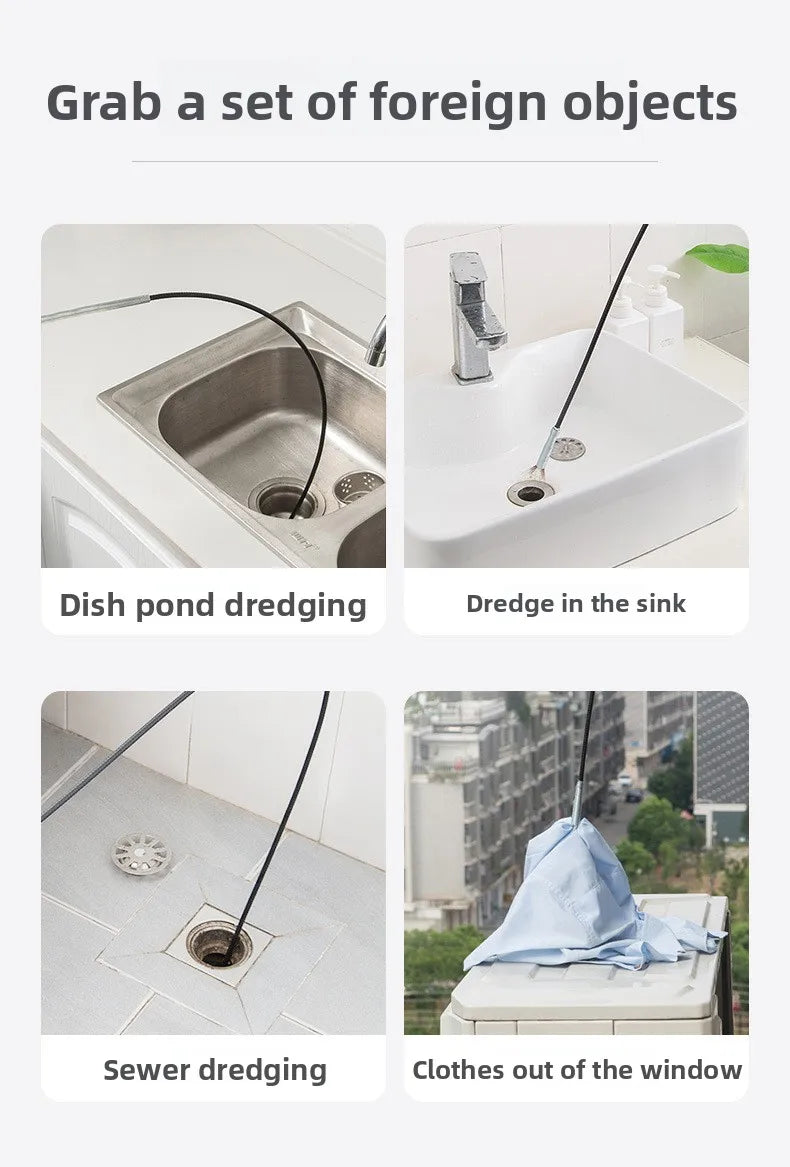 Pipe Unblocker Uncover Pipes Heavy Duty Four Jaw Opener Manual Clamping Drain Cleaner Telescopic Sewer Dredging Tool