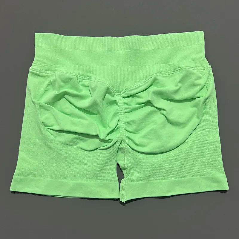 HISTELLO Impact Shorts 4.5" Women Fitness Sports Biker Shorts Low Waist Gym Short Workout Scrunch Butt Yoga Seamless Leggings