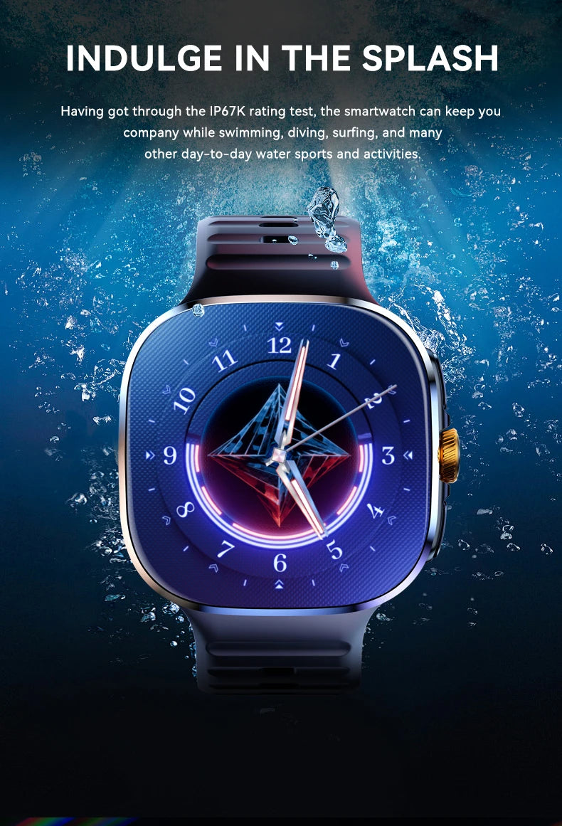 M99 Mini New Package 2.29inch Amoled Smartwatch 5G LTE Android 13.0 Smart Watch With Touch ID Fingerprint unlock GPS WIFI Sim