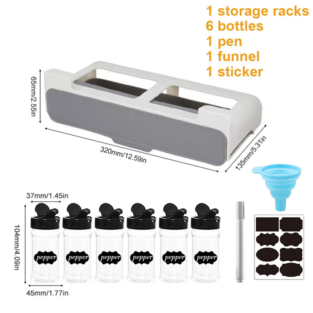 Self-Adhesive Under-Shelf Spice Rack - Wall-Mounted Seasoning Holder - photo 8
