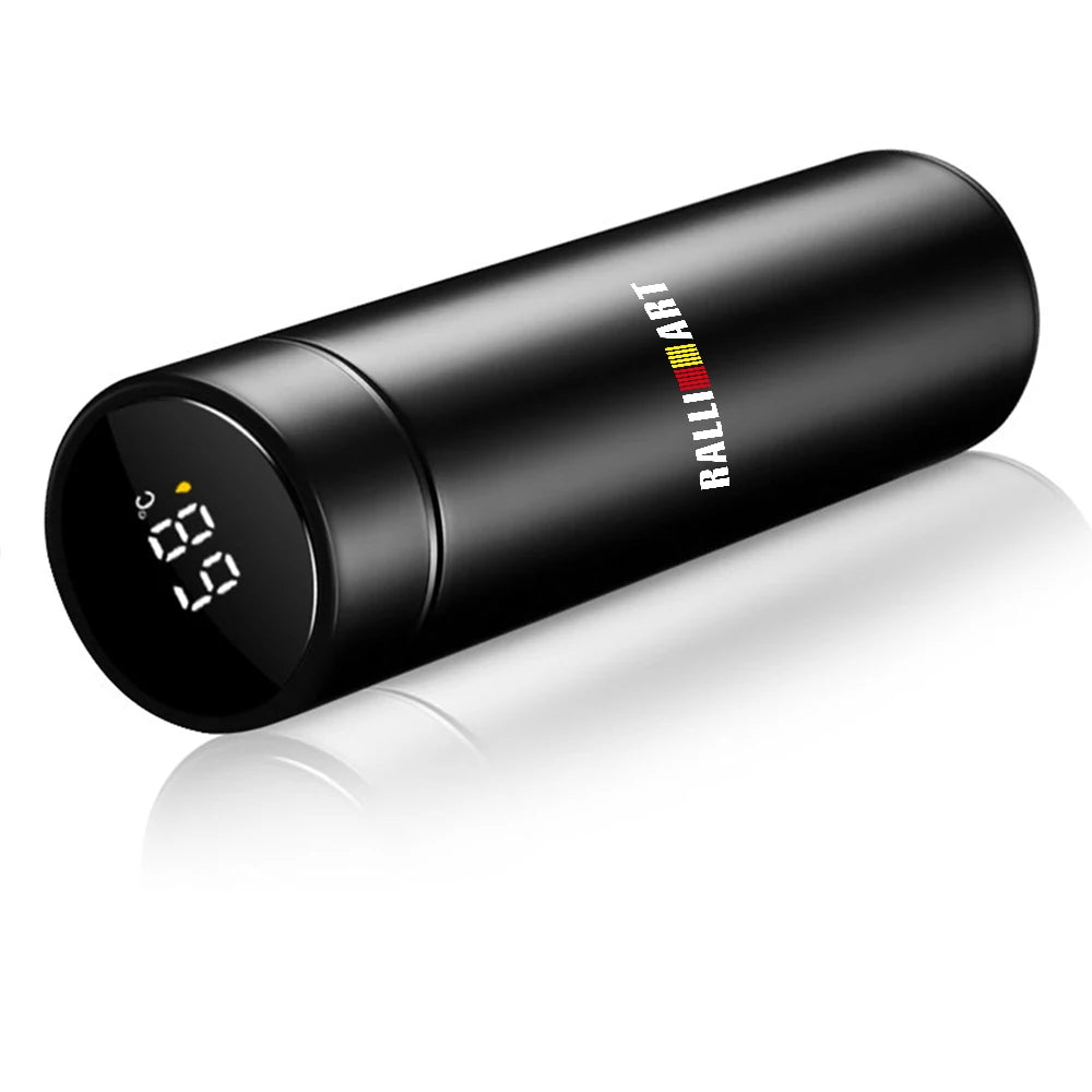 Stainless Steel Car Badge Thermos Mug Leak Proof Thermo Cup Smart Thermos Kettle For Mitsubishi Ralliart Pajero Eclipse Asx L200
