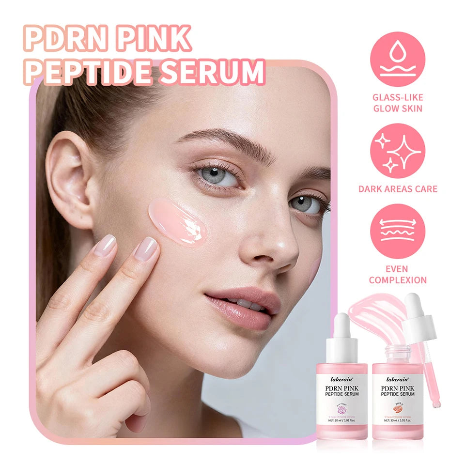 Salmon DNA PDRN Pink Peptide Serum Pink Glow Serum Remove Skin Darkness Hydrating Moisturizing Firming Korean Skincare