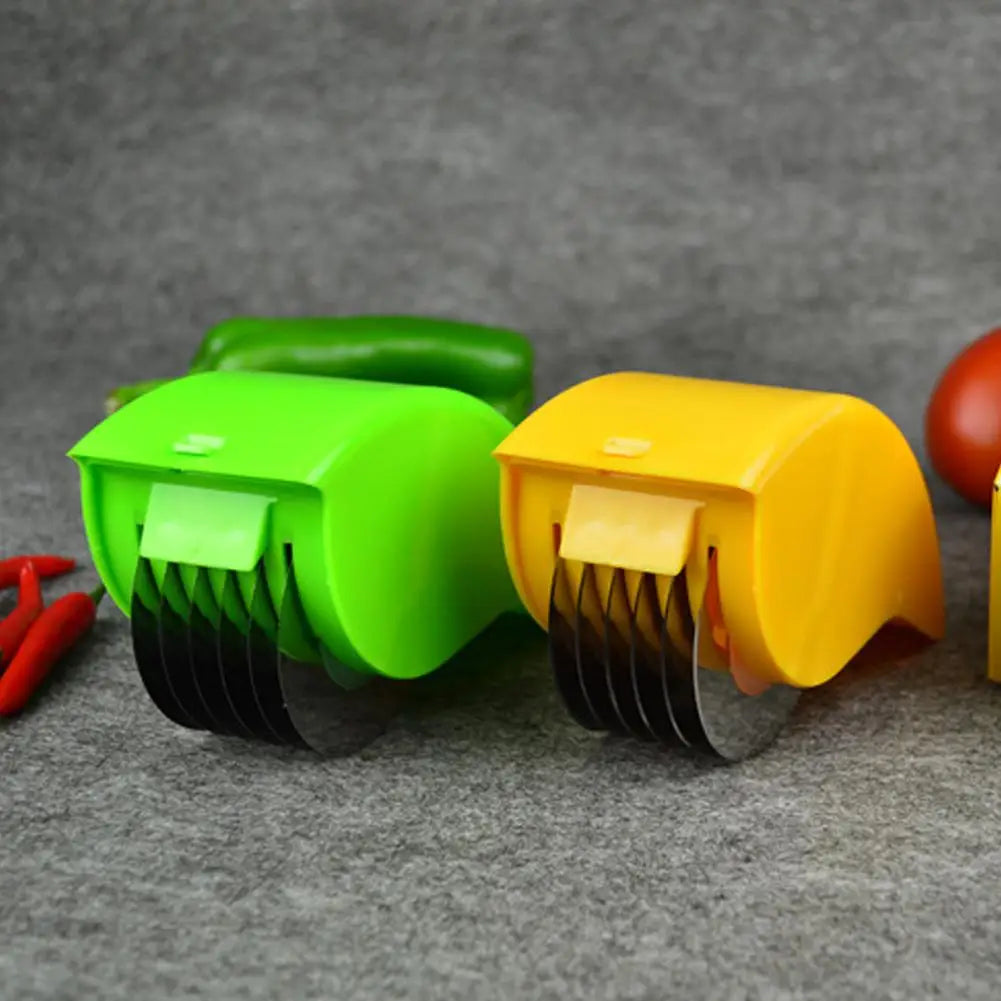 Herb Roller Mincer with 6 Blades - Green or Yellow Scallion Cutter - photo 5