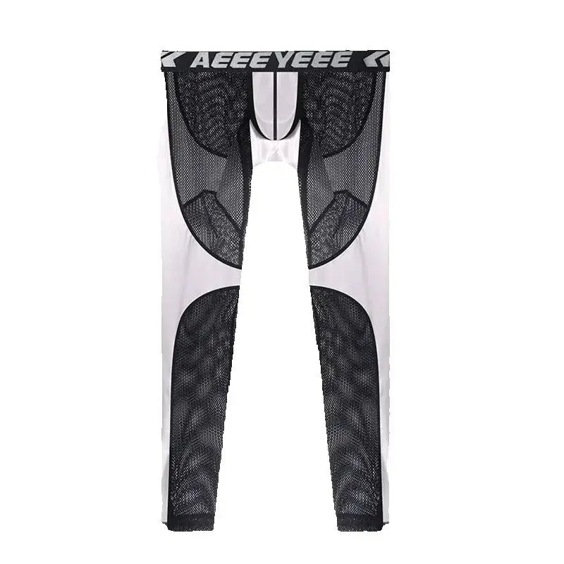 Men's Slim Fit Thermal Base Layer Pants - Stretch Mesh Panel Long Johns - photo 6