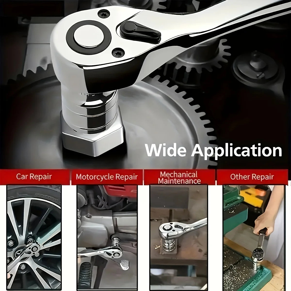 32pcs Mechanics Tool Set ,1/2" Drive Deep And Standard Sockets,Ratchet Wrench Set, Mechanic Tool Kits For Auto Repair