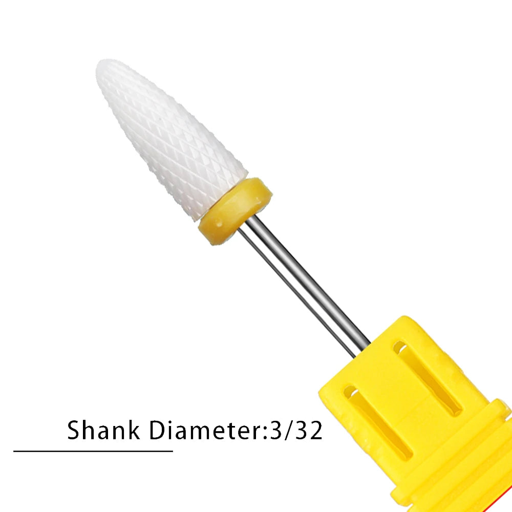 Nail Drill Bits Flame Ceramic Cutters for Manicure Electric Pedicure Nail Bits Gel Polish Remover Files Burr Nail Accessories