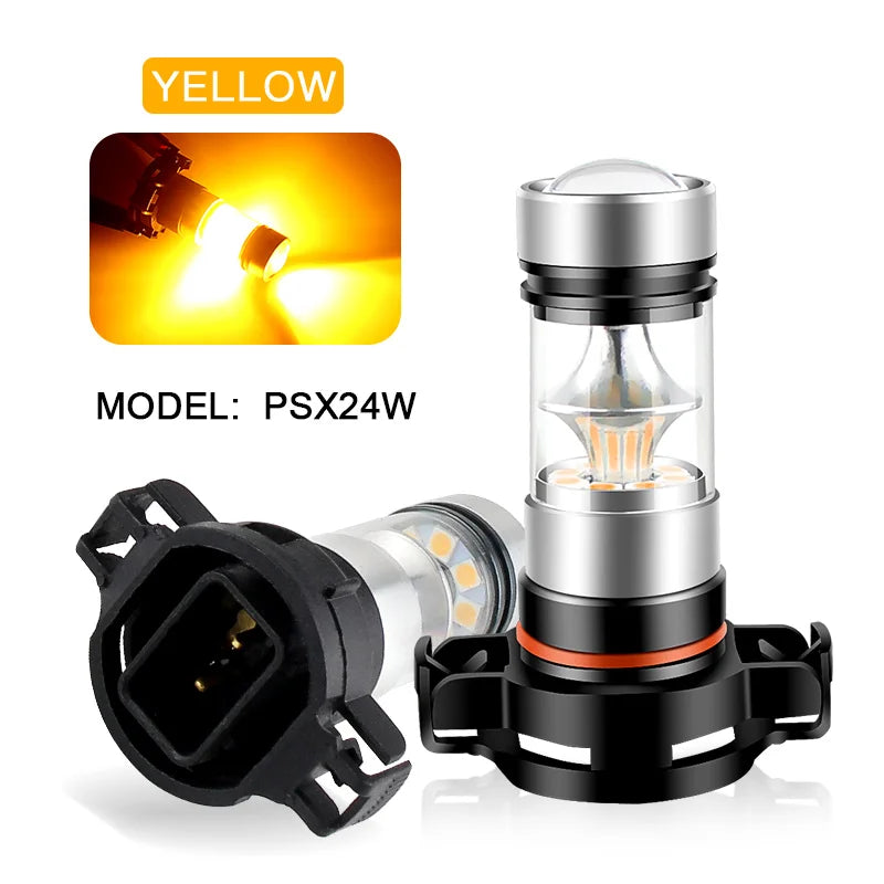 2PCS For Jeep Compass 2017 2018 2019 LED Car Front Daytime running Light Bulbs DRL Lamps 2504 PSX24W 6000KError Free Accessories