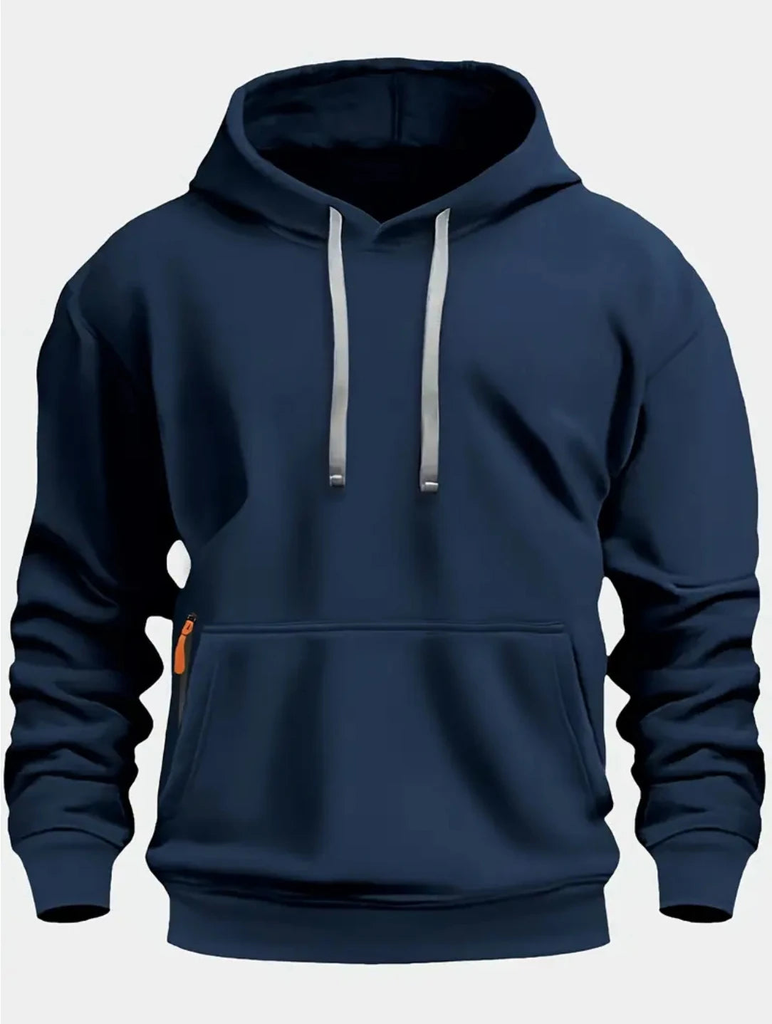 Men's Solid Color Fleece Hoodie - Warm Hooded Pullover Sweatshirt - photo 5