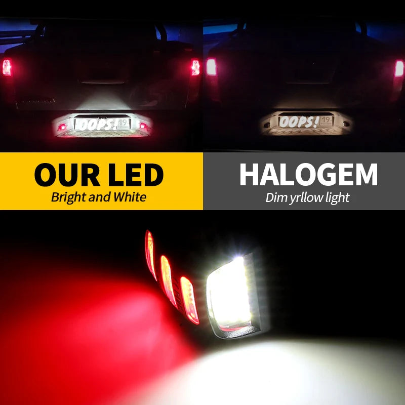 LED License Plate Lights 6000K (2-Pack) — Chevrolet Silverado 1500/2500/3500, Avalanche & GMC Sierra / Cadillac Escalade