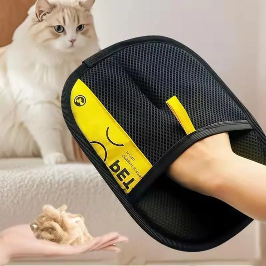 Electrostatic Pet Hair Remover Grooming Gloves – Reusable Washable with 2-in-1 Lint Roller Brush | 1, 2 or 5 Pack