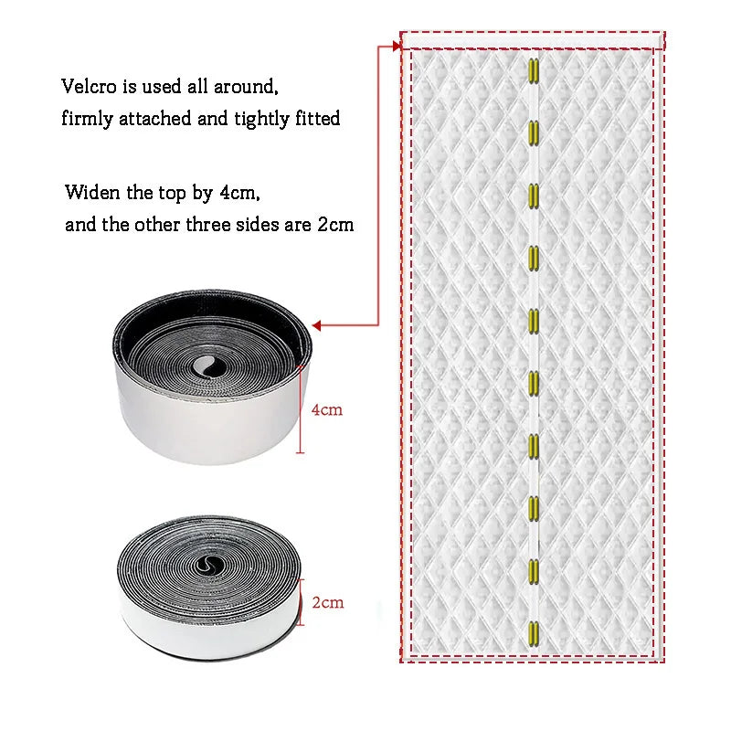 Thick Insulated Door Curtain, Magnetic Winter Door Cover