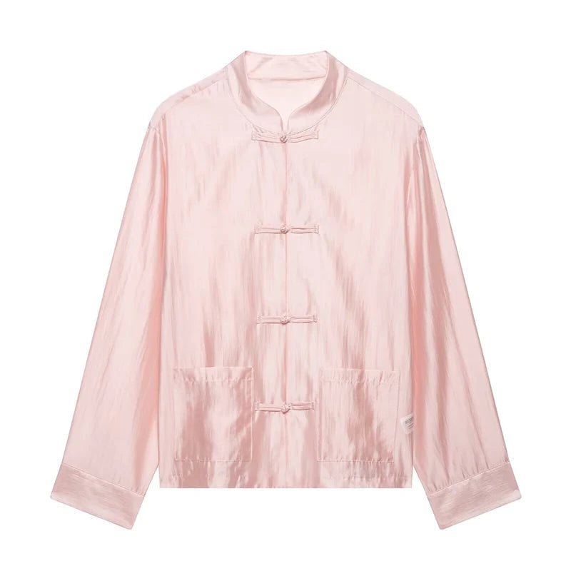 Sleeveless Rope-Knot Satin Shirt — Women's Chic Casual Top