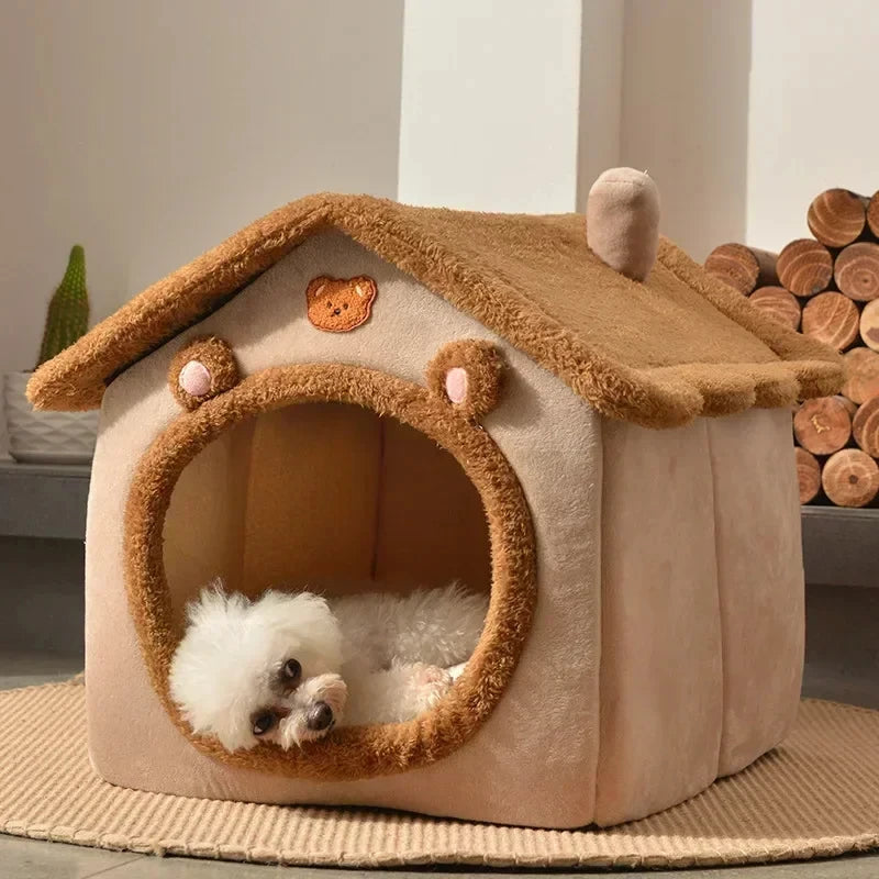 Foldable Pet House Bed - Soft Warm Kennel for Small and Medium Dogs - photo 4