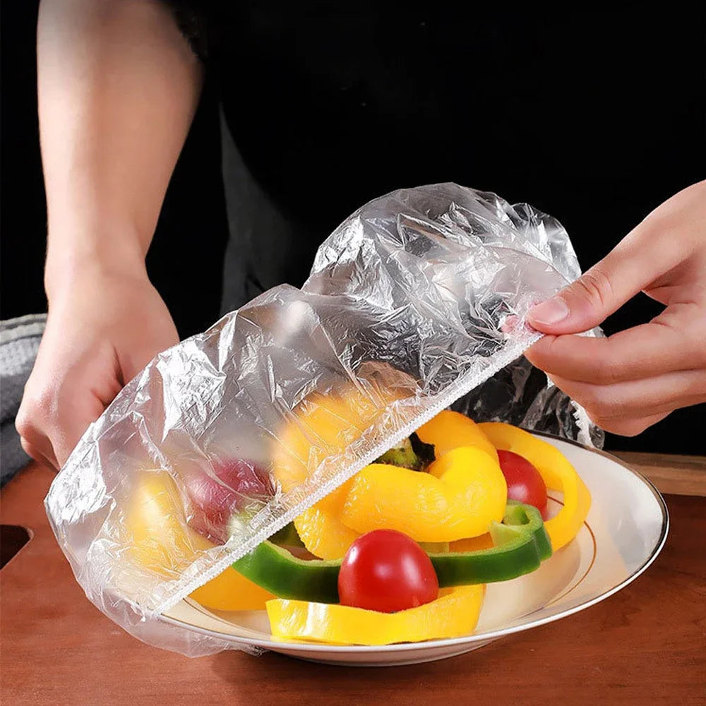 OIMG Reusable Food Wrap Storage Covers Bags For Bowl Elastic Plate Silicone Lid Cover Kitchen Fruit Plastic Fresh-Keeping Seal