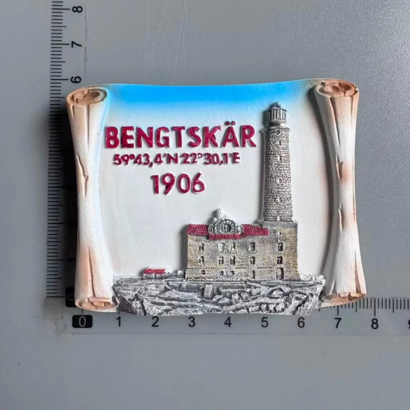 Finland Tourist Souvenir Fridge Magnets Helsinki Bengtskar Turku Cathedral Suomi Lapland Aurora Moose Finnish Reindeer HomeDecor