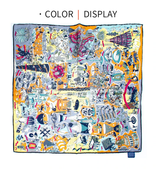 Women's Fantasy Print Square Scarf - 65cm Soft Neck Scarf