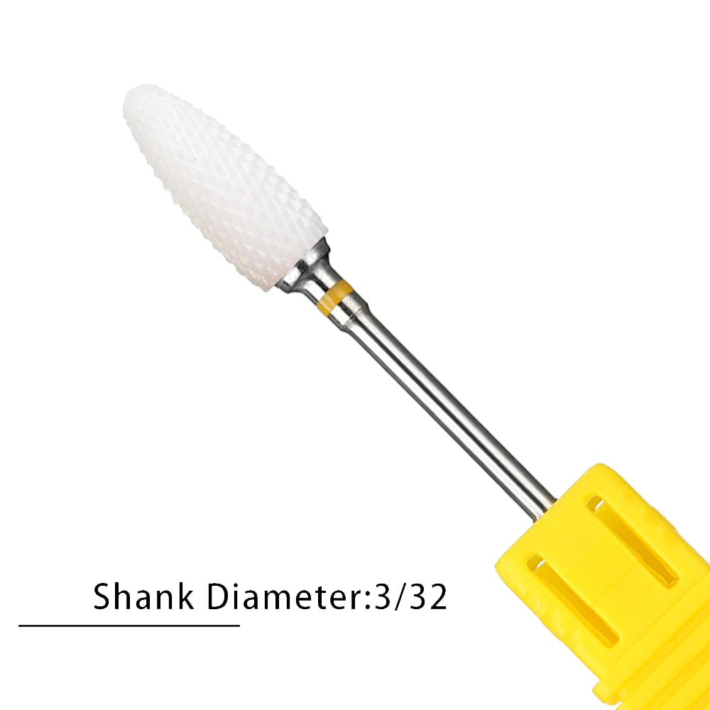 Nail Drill Bits Flame Ceramic Cutters for Manicure Electric Pedicure Nail Bits Gel Polish Remover Files Burr Nail Accessories