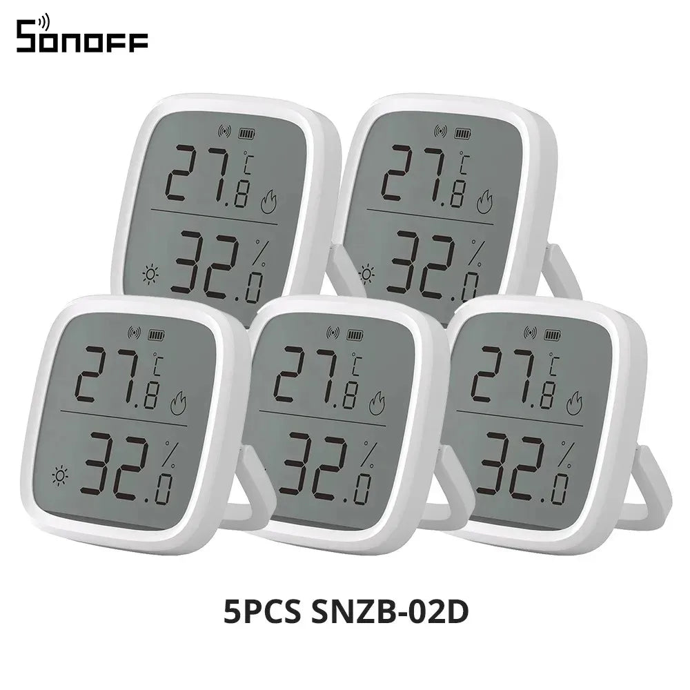 SONOFF SNZB 02D Zigbee Temperature Humidity Sensor SNZB-02D with LCD Screen for EWeLink SONOFF ZigBee Bridge Alexa Alice