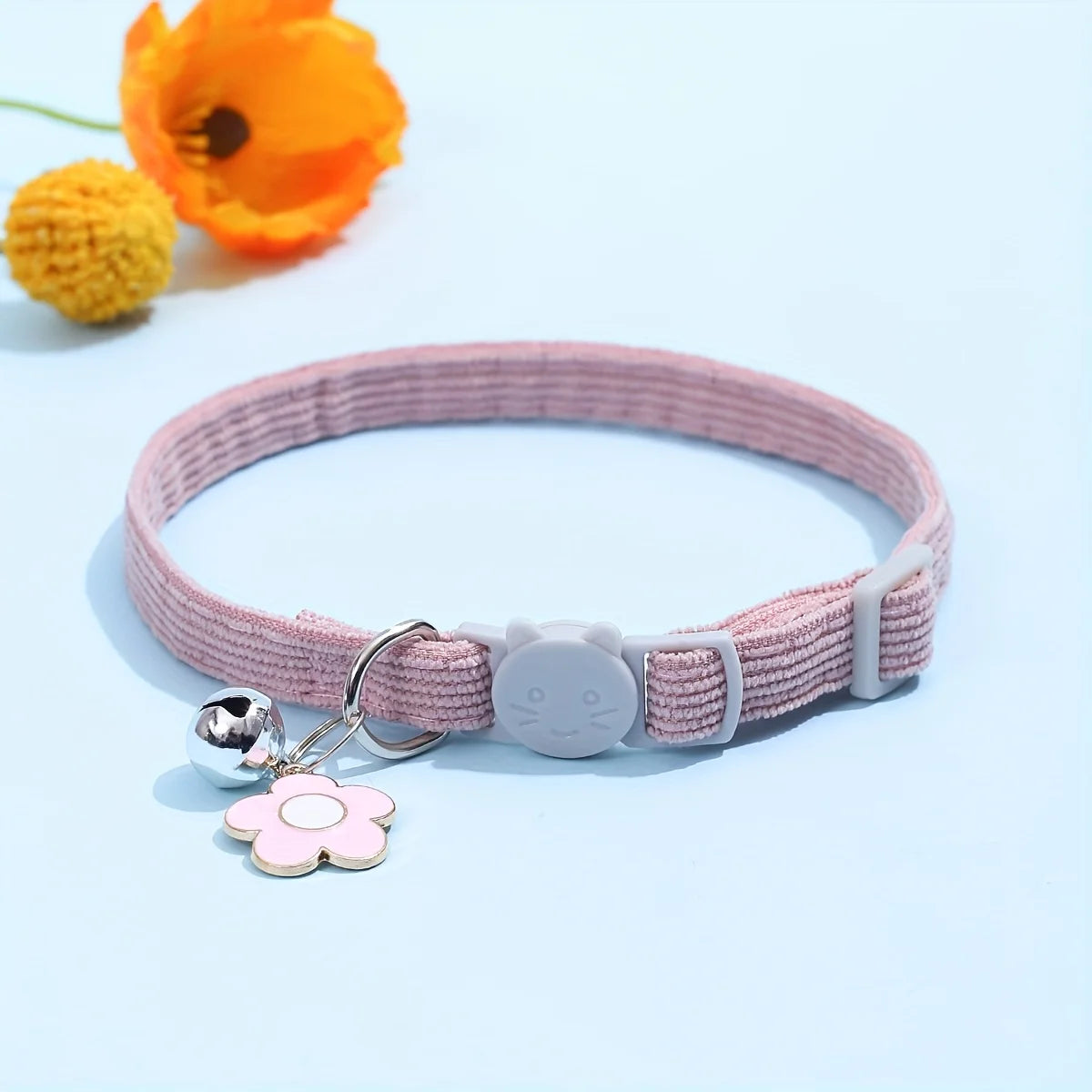 Adjustable Cat Collar with Bell - Flower Charm Safety Collar – photo 7
