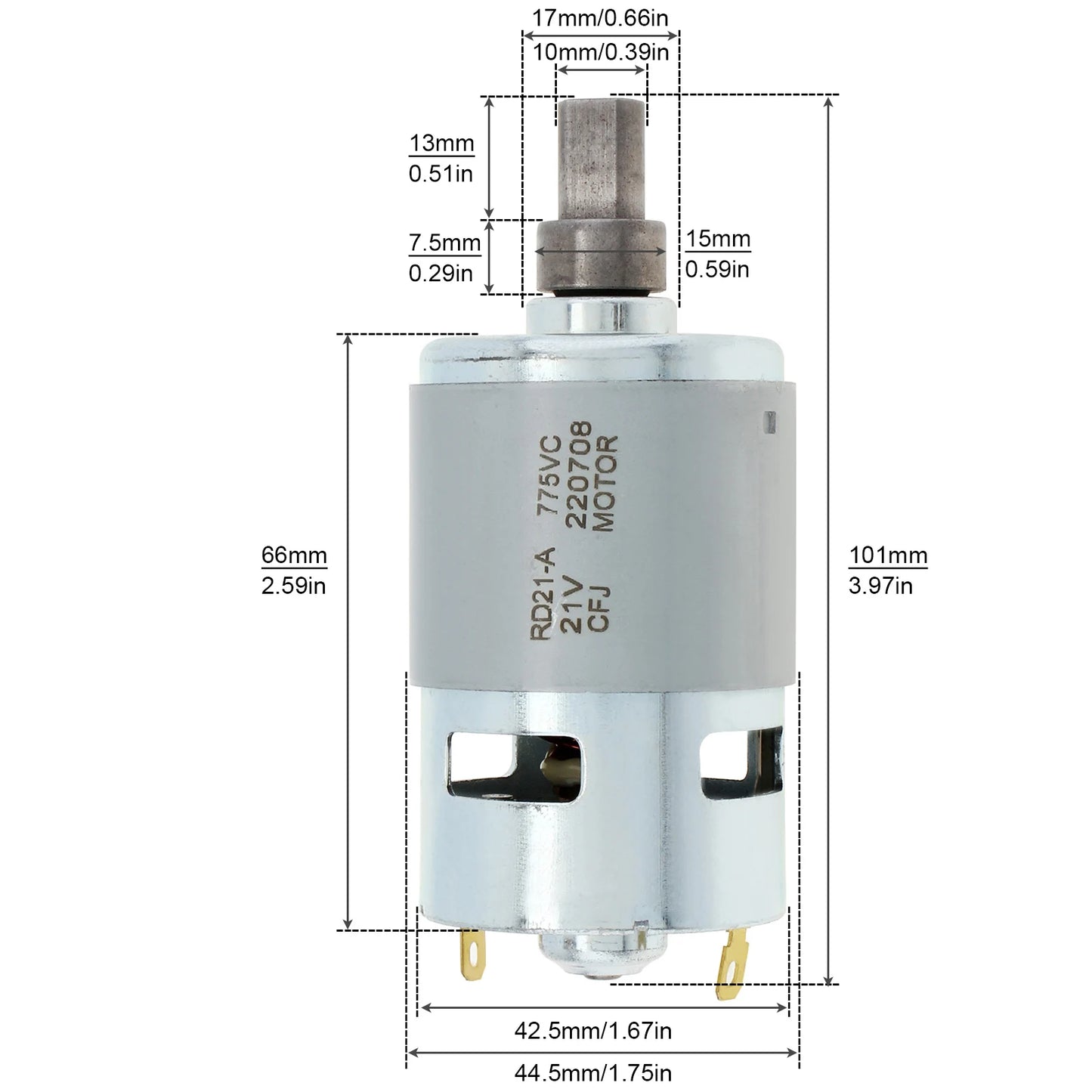 775 DC Motor 18-21V 15000RPM High Speed Blower Motor for Dust Collector /  Industrial Soot Blower