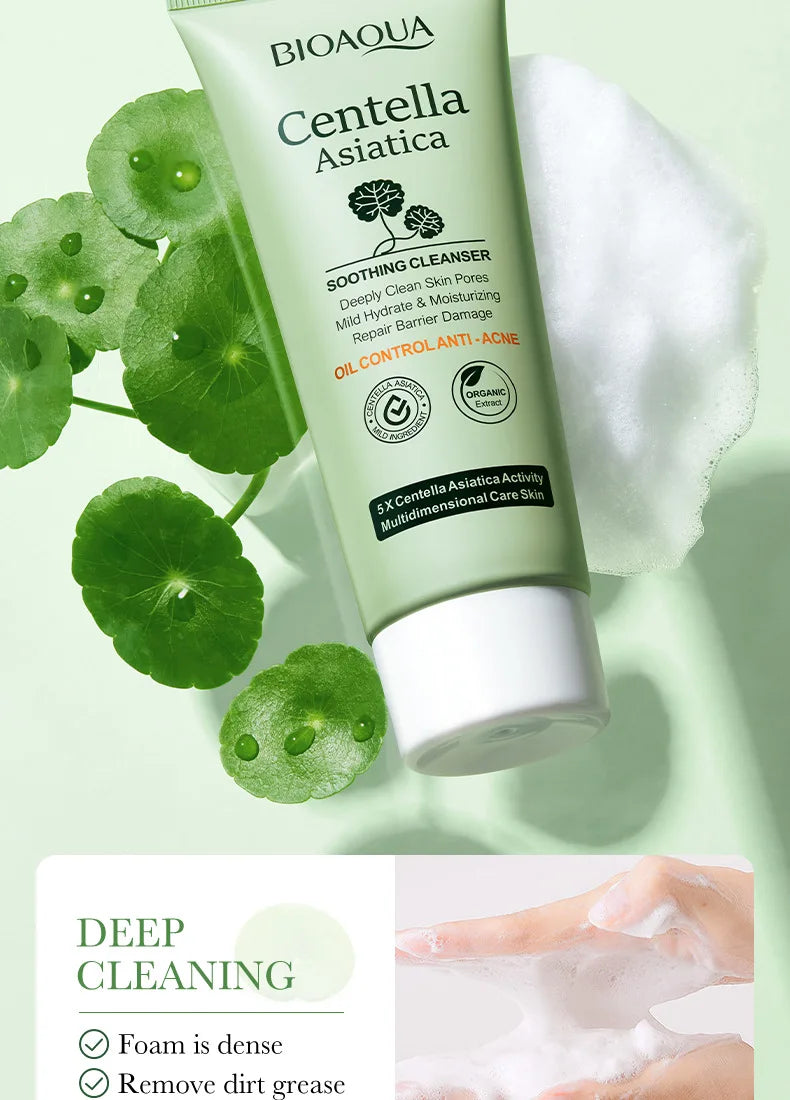 6pcs/set BIOAQUA Centella Skin Care Sets Moisturizing Anti-Aging Face Facial Cleanser Face Cream Serum Eye Cream Skin Care Kit