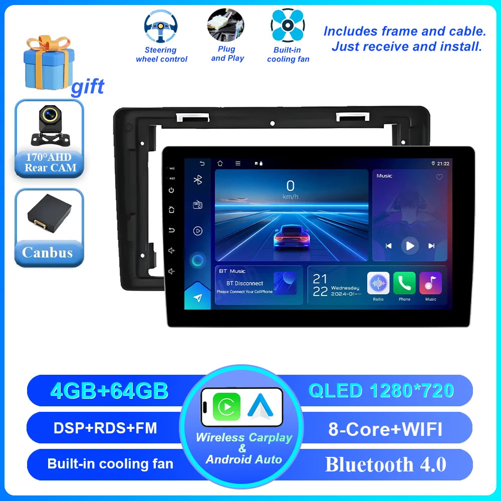Car Android 15 Radio Stereo For Citroen Berlingo B9 Peugeot Partner 2008 - 2019 wireless CarPlay Android Auto No 2 din 2din DVD