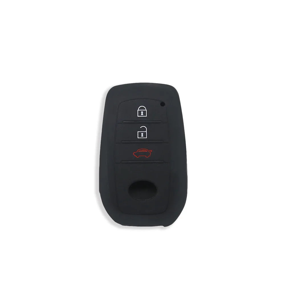 Car Key Silicone Case For Toyota Highlander Land Cruiser Riez 86 Rav4 Prado Innove Camry Hilux 3 Buttons Remote Key Supplies