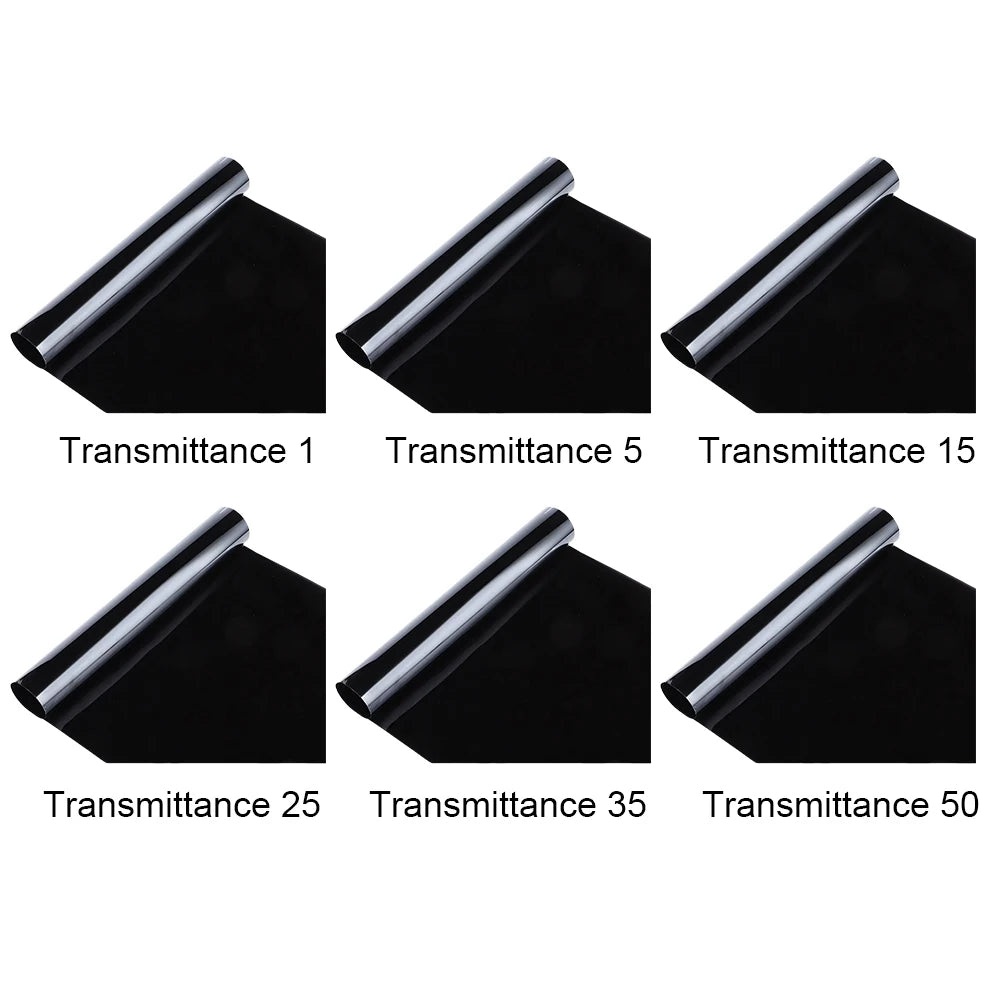 1 Roll Car Window Tint Film 1/5/15/25/35/50 Percent Car UV Protector Foils Glass Summer UV Protector Sticker Films