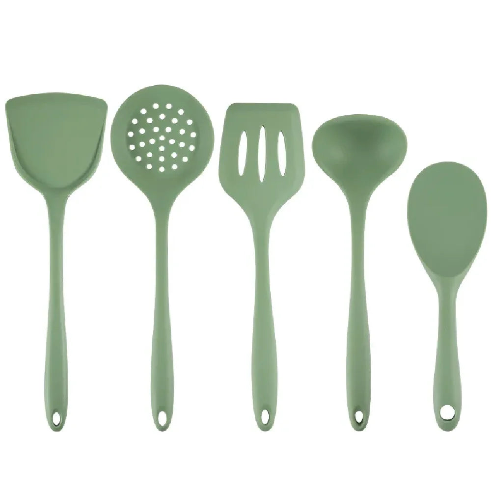 5-Piece Silicone Kitchen Utensil Set - Spoons and Scoops for Pots - photo 5