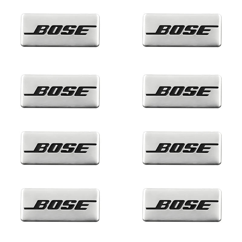 4/10 aluminum car audio badges, 3D aluminum speaker car audio badge decorative stickers, center console decorative stickers