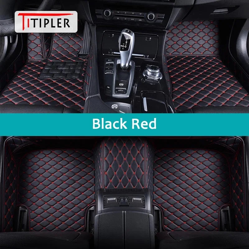 Custom-Fit Leather Car Floor Mats for Ford F-150 2009–2023 (Full Set)