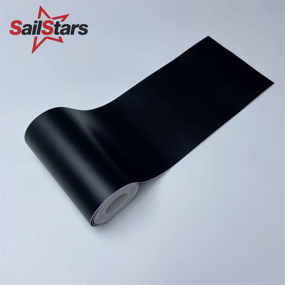Matte Black 3/5/7/10 cm Vinyl Wrap Stripes Chrome Delete Tape Window Trim Film Stickers For Car Body Decoration