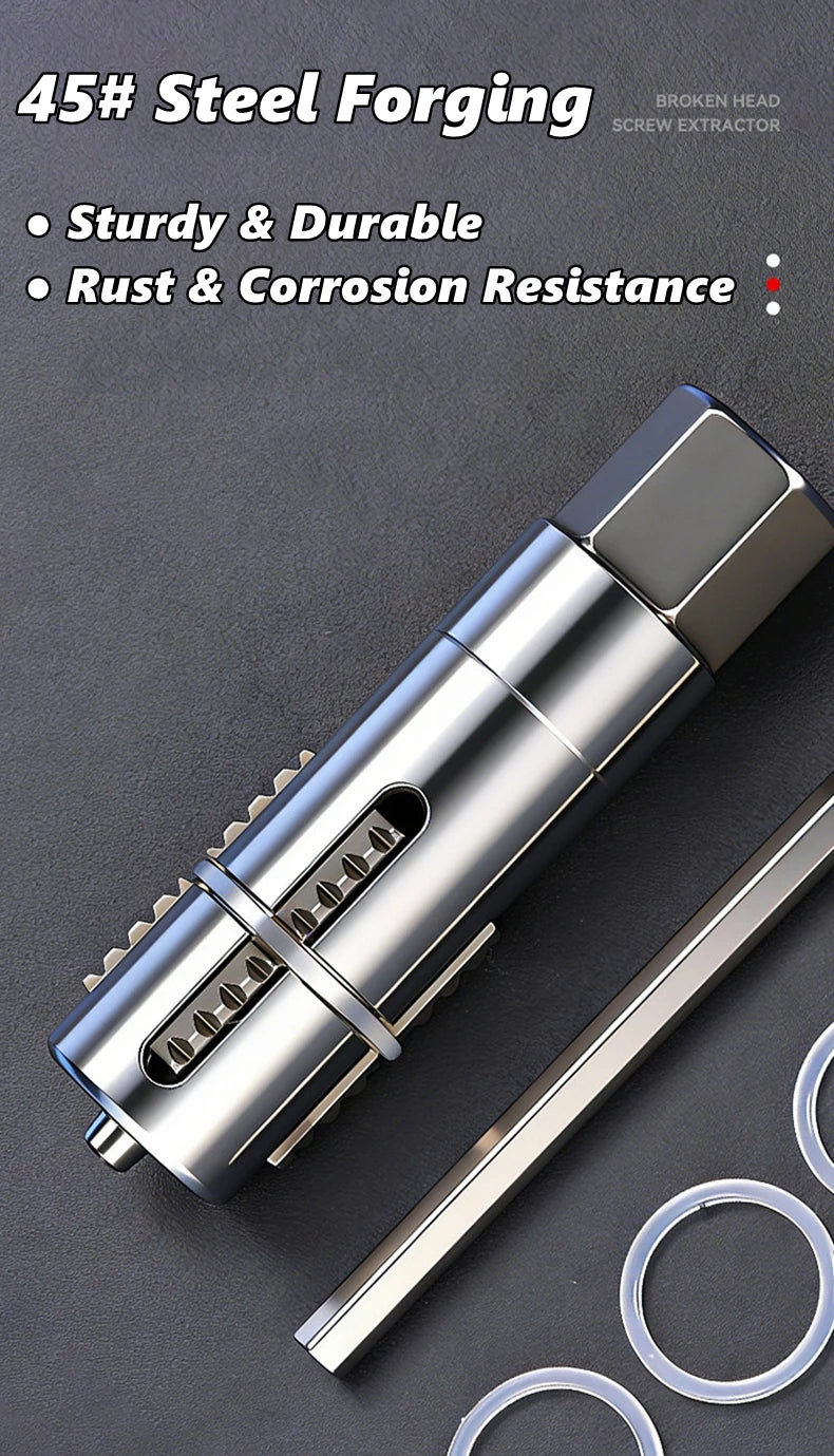 Faucet & Angle Valve Broken Thread Extractor Set — 12 mm and 14 mm Screw Remover
