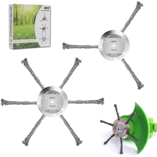Steel Wire Weeding Wheel Dust Removal and Weeding Board Swing Metal Blade Universal Weed Brush Cutting Machine Head Knife Tool