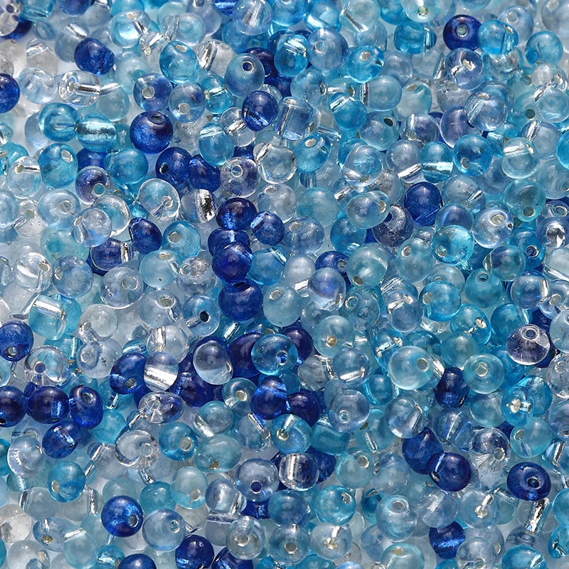 110pcs 4mm Silver Lined Seed Beads Water Drop Shape Czech Glass Beads For DIY Jewelry Making Crafts Charms Bracelets Accessories