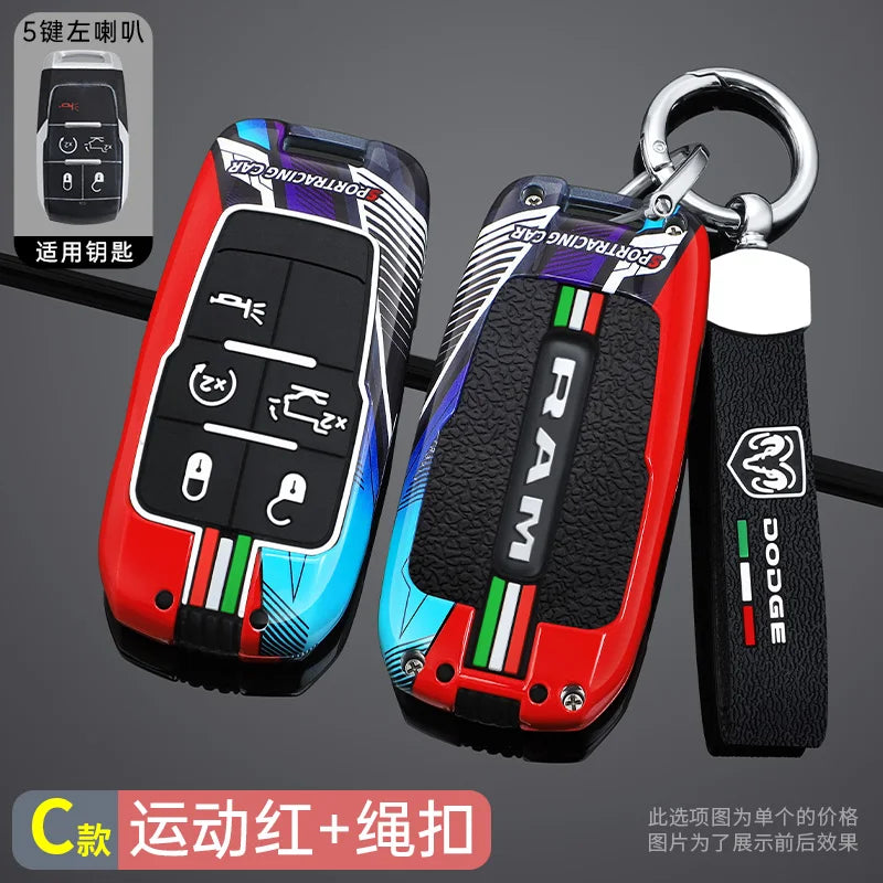 Zinc Alloy Key Fob Case Cover - Dodge RAM 1500-5500, TRX, Rebel