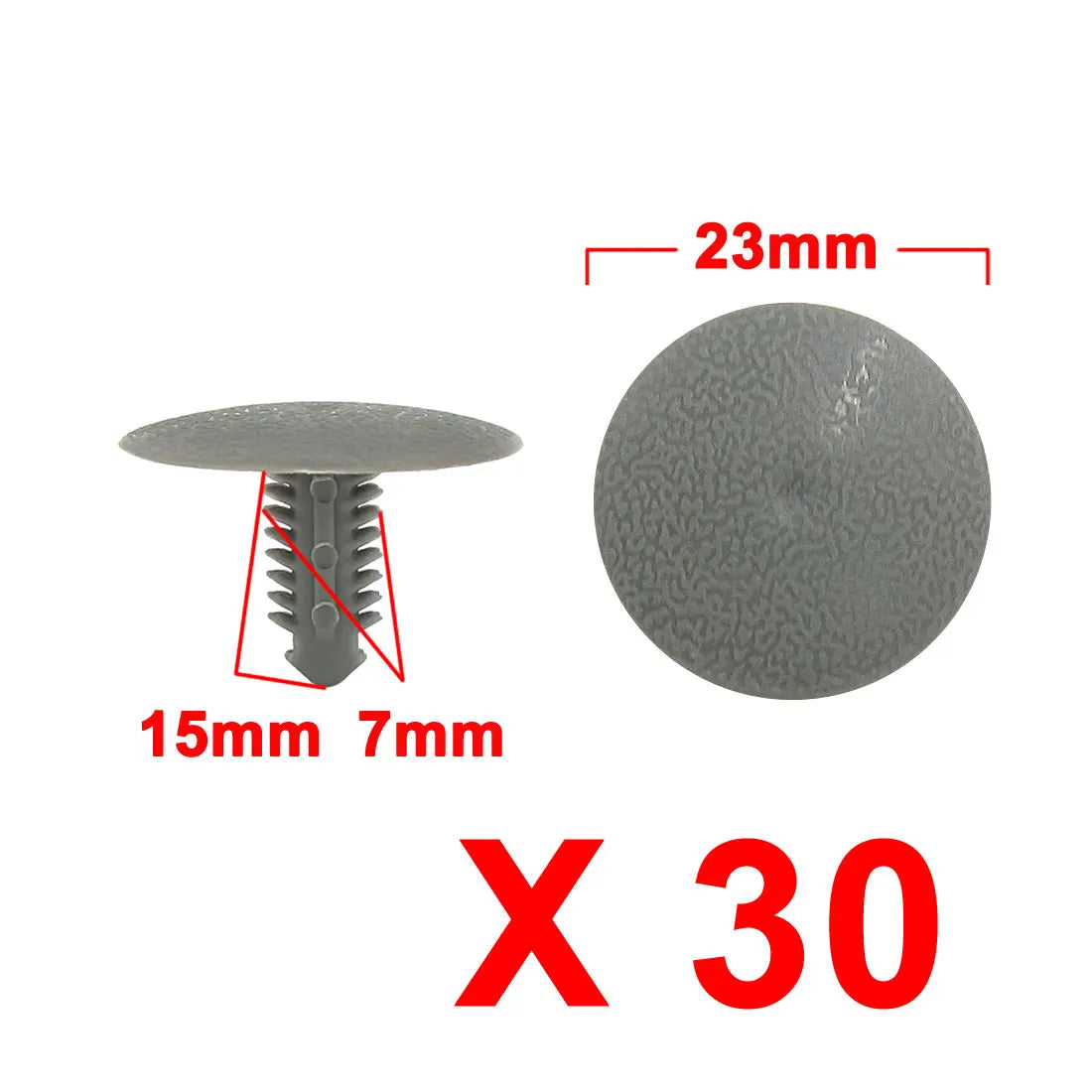X Autohaux Vehicle Universal 10-100Pcs Gray Beige Plastic Door Bumper Push Rivets Clip 9mm Retainer Clips Fasteners For Auto Car