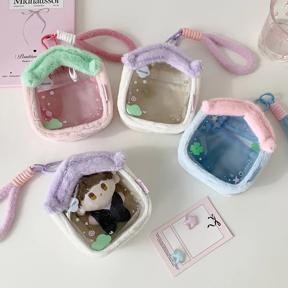 Cartoon Plush Diaper Bag Student Dollhouse Storage Bag Anime Doll Cotton Doll Display Hanging Bag Pain Bag