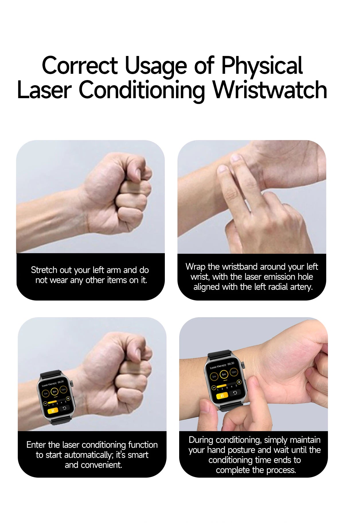 2026 AI-GPT ECG Health Smartwatch – Blood Pressure, Lipid, Uric Acid & 650nm Dual-Probe Laser | Men & Women