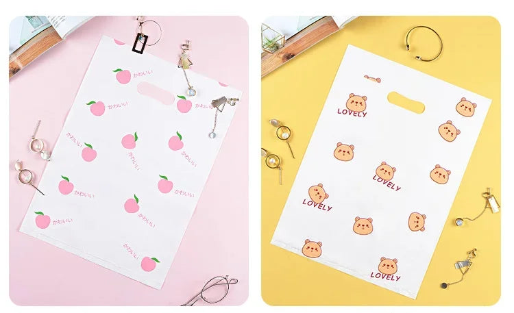 25pcs/lot Small Plastic Bag for Jewelry/Earrings/Scarf/Socks Little Daisy Wedding Gift Bags Mini Packaging Bags for Business