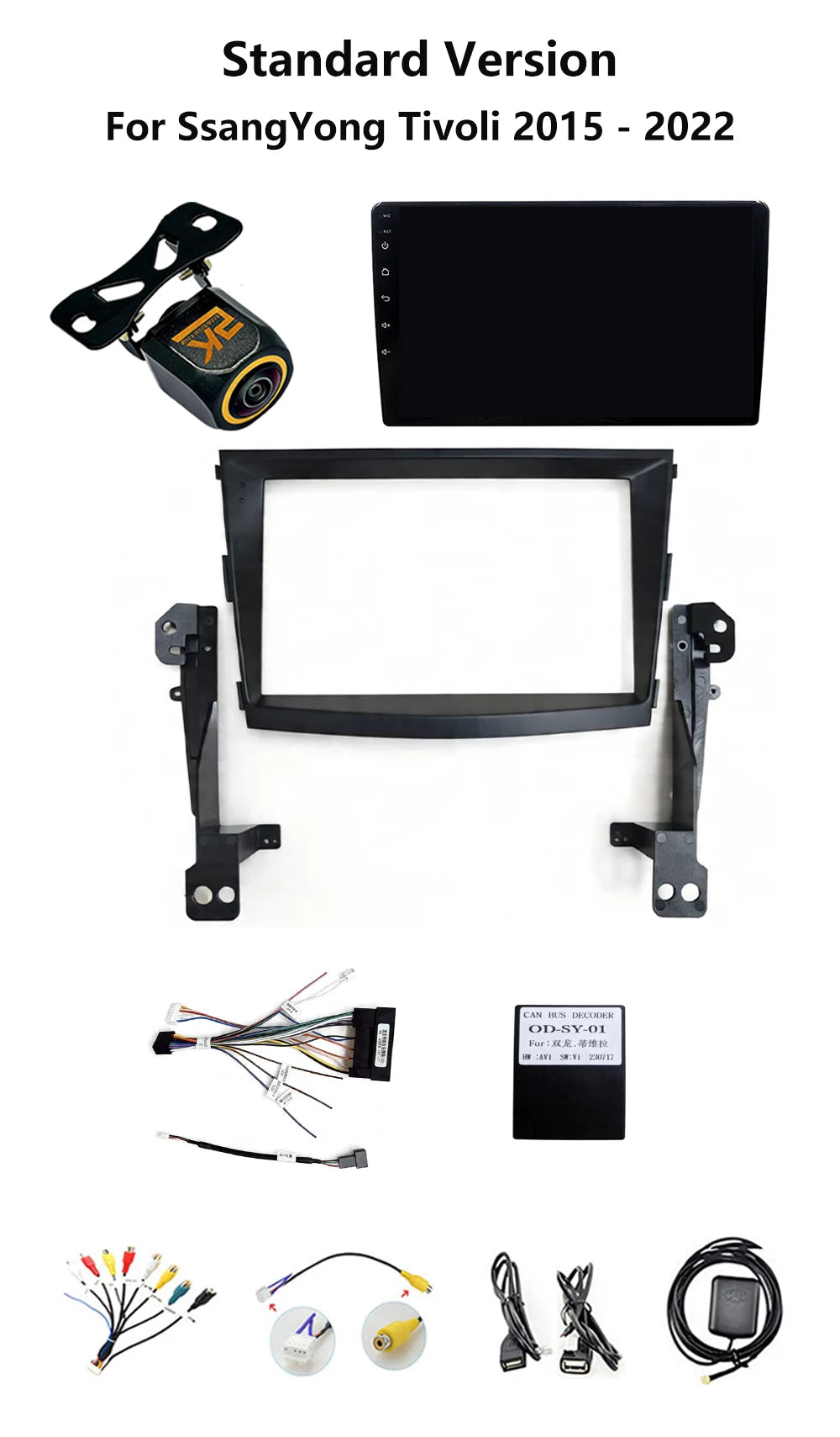 Android 16 Carplay Auto Car Radio For SsangYong Tivoli 2015 - 2022 Multimedia Player Auto Radio GPS Navigation TV Head Unit