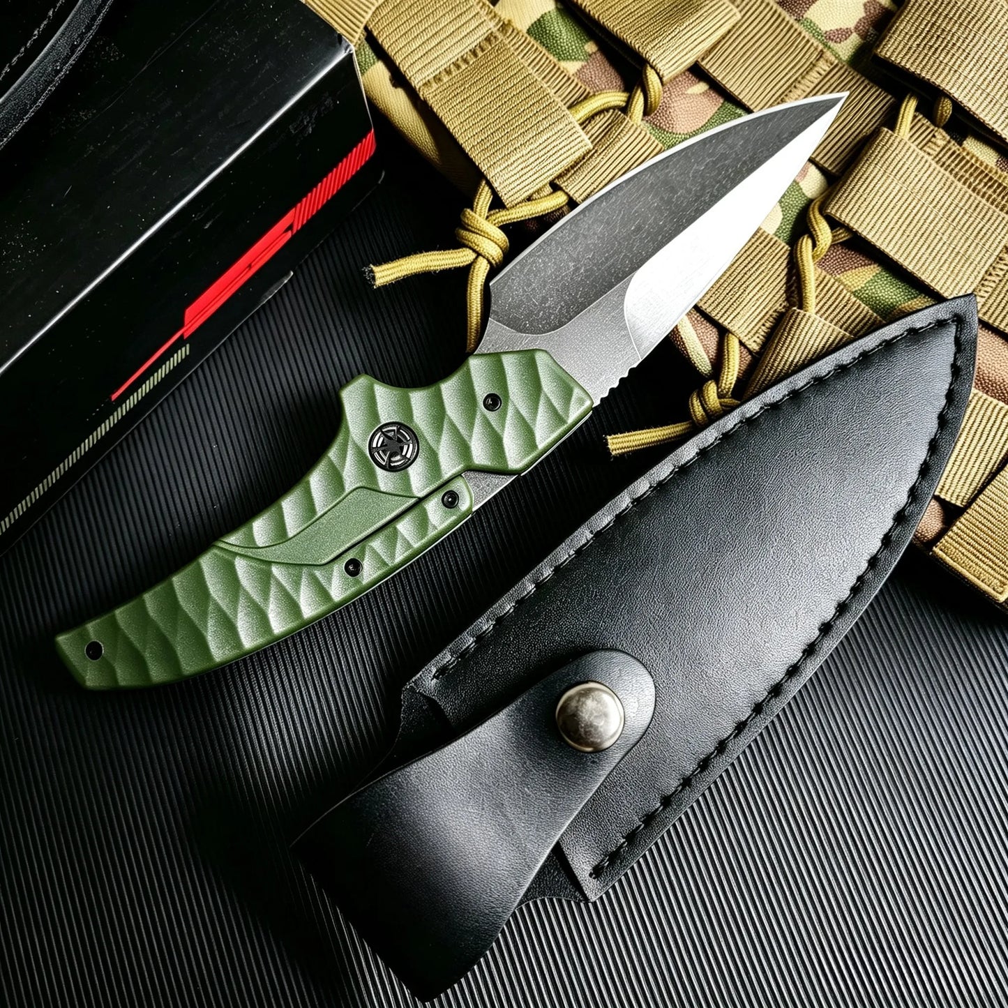 2-in-1 Tactical Folding Knife, Pocket Knife, Ideal for Outdoor Hunting, Camping, and Survival—The Perfect Gift
