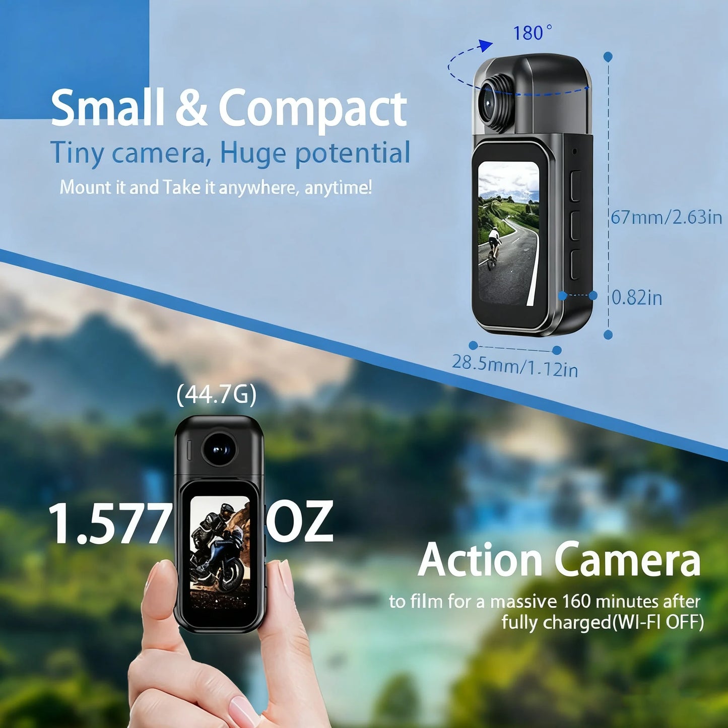 X50 Pro POV Body Camera — 1080P Ultra-Compact Sports Action Cam