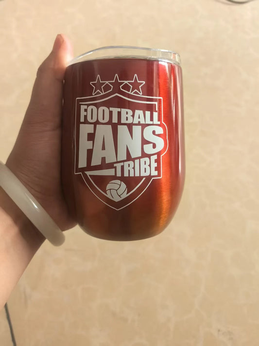 Personalized Your Text & Logo Wine Tumblers Stainless Steel Vacuum Insulated Travel Mug with Lid, Custom Birthday Gift