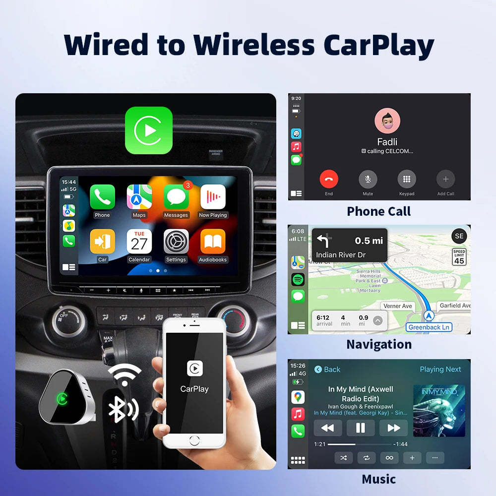 Wireless CarPlay & Android Auto AI Smart Box Adapter