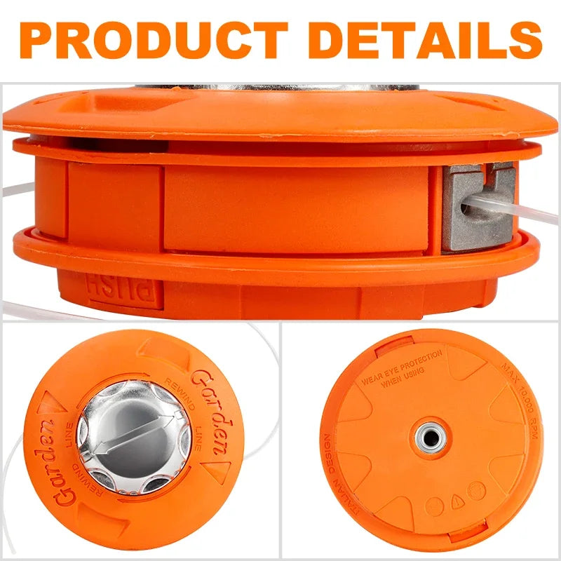 2026 M10 Aluminum Nylon Brush Mower Bump Spool Grass Trimmer 2 Lines Cutter Head Thread Line String Saw Grass Brush Mower