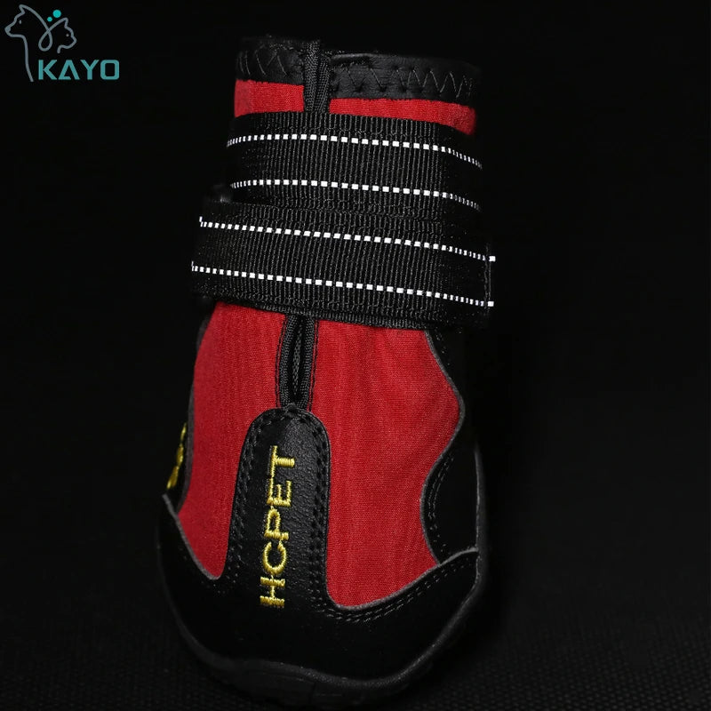 Reflective Anti-Slip Dog Boots 4-Pack - Rain and Snow Paw Protectors - photo 3
