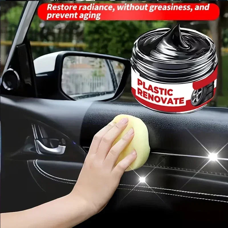 Car Interior Scratch Repair Paste Shine Restoration Black Interior Dashboard Plastic Surfaces