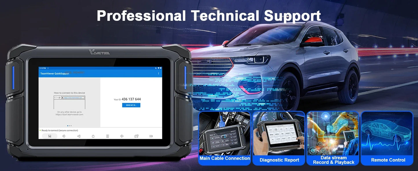 Lifetime Free Update VDIAGTOOL VD70Lite Automotive Scanner AII Systems Car Diagnostic 31 Reset FCA Bidirectional OBD2 Scanner