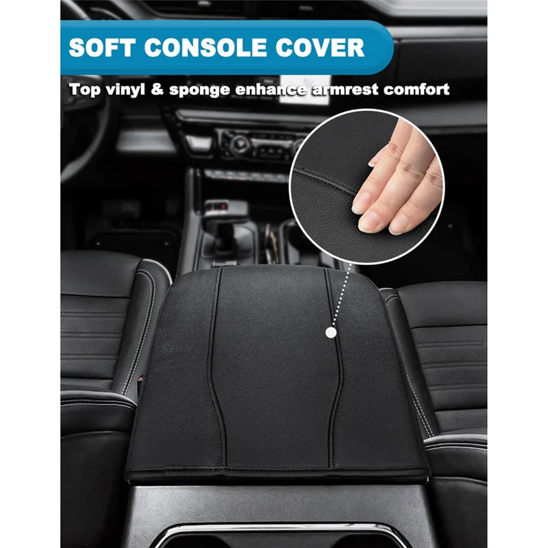 For Chevy Silverado GMC Sierra 2019-2025 Yukon Tahoe Suburban 2021-2025 Center Console Armrest Lids Cover